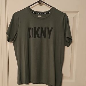DKNY Women's Olive Short Sleeve Tee
